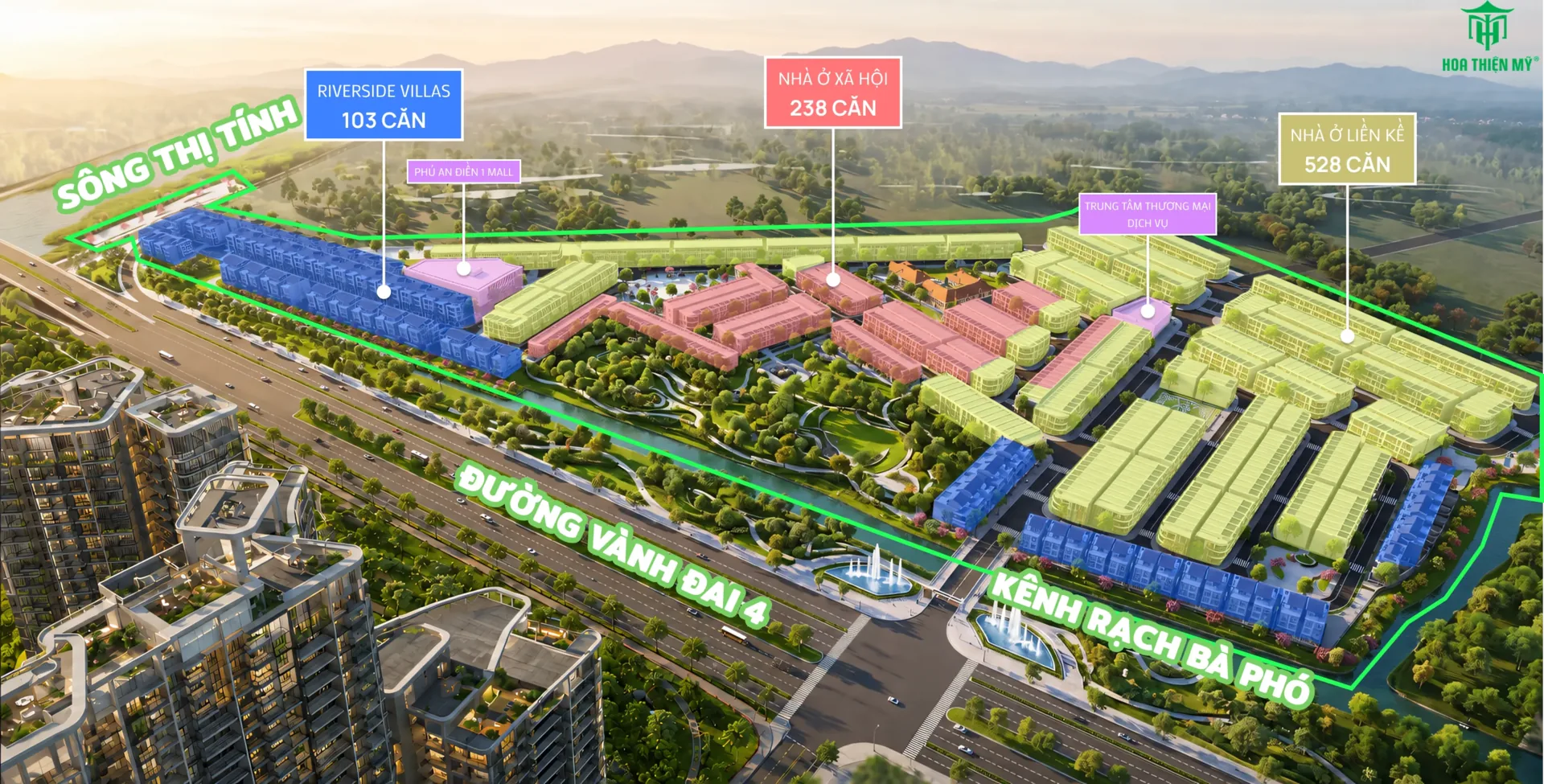 Trường học trong tổng mặt bằng Phú An Điền 1
